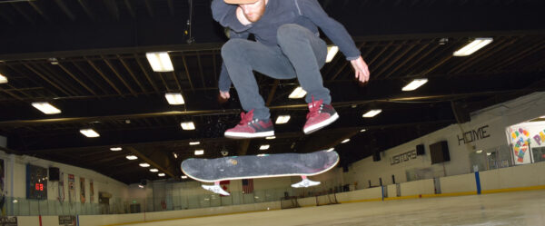 skateboarding on ice
